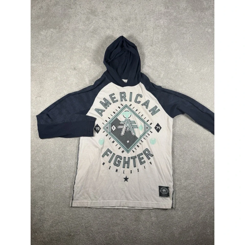 American Fighter Athletics Double Sided Light Weight Hoodie‎ Tshirt Size Medium - Picture 5 of 9
